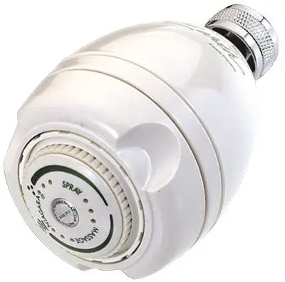 Niagara Shower Head 9 Jet Adjustable Massage White 1.5 Gpm 1