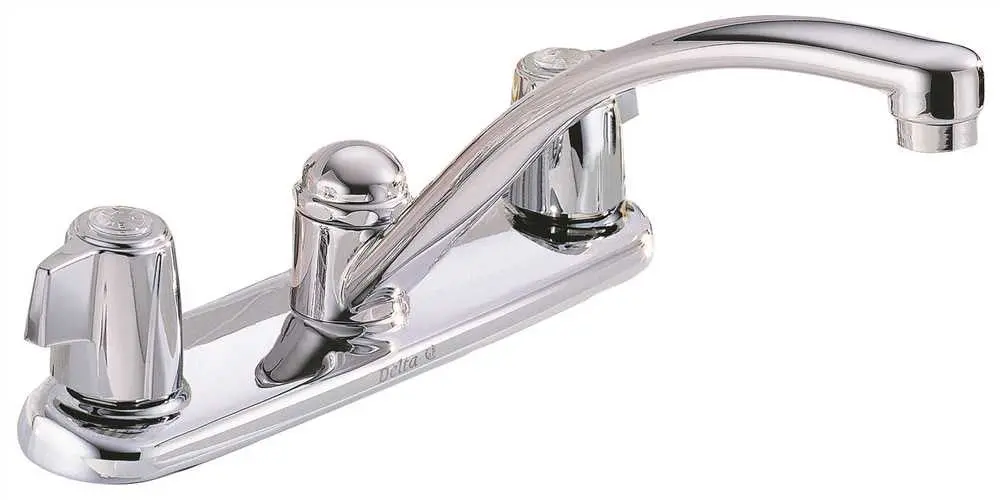 Delta Kitchen Faucet Two Blade Handles Lead Free Chrome 1