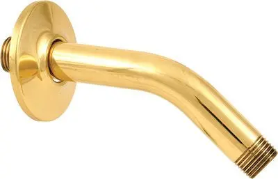 6 In Shower Arm Polished Brass 1