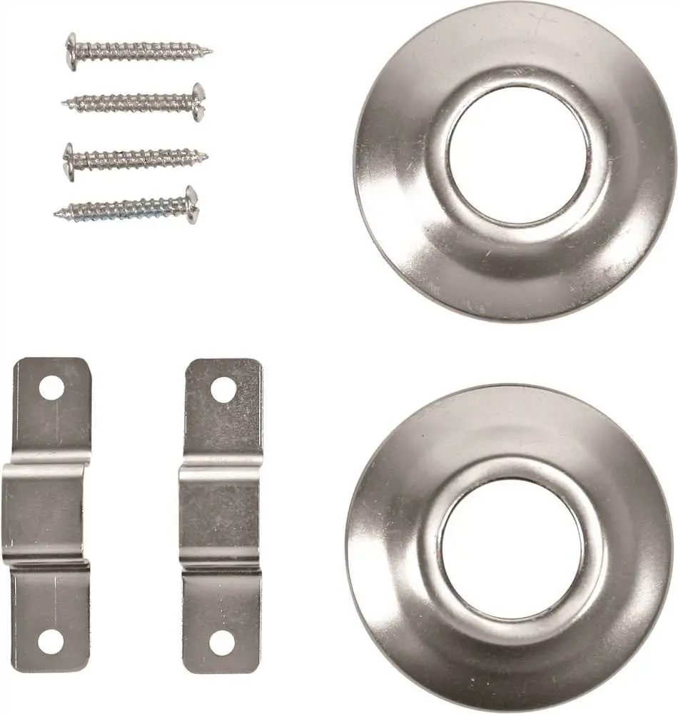 Shower Rod Bracket, Concealed Screw, Chrome Plated, 5 Per Pack 1