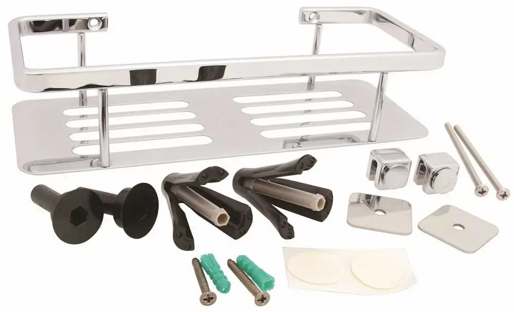 Wingits Contour&Trade; Rectangular Basket, 10 In., Polished Stainless Steel 1