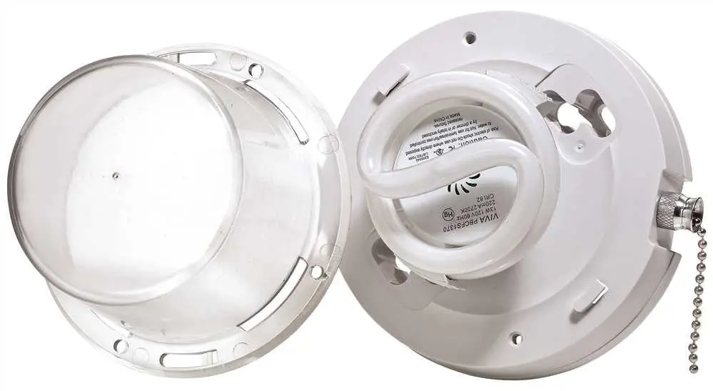 Leviton Closet Light With Pull Chain Switch, Compact Fluorescent, 13 Watt, 60 Hz. 1
