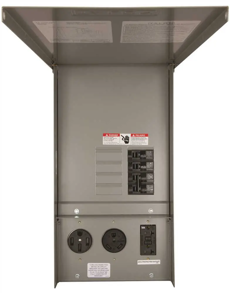 Siemens Power Outlet Panel With Receptacles, Unmetered, Surface Mount, 125 Amp Main Lug, 14-50R, Tt30r, 5-20R2gfi 1