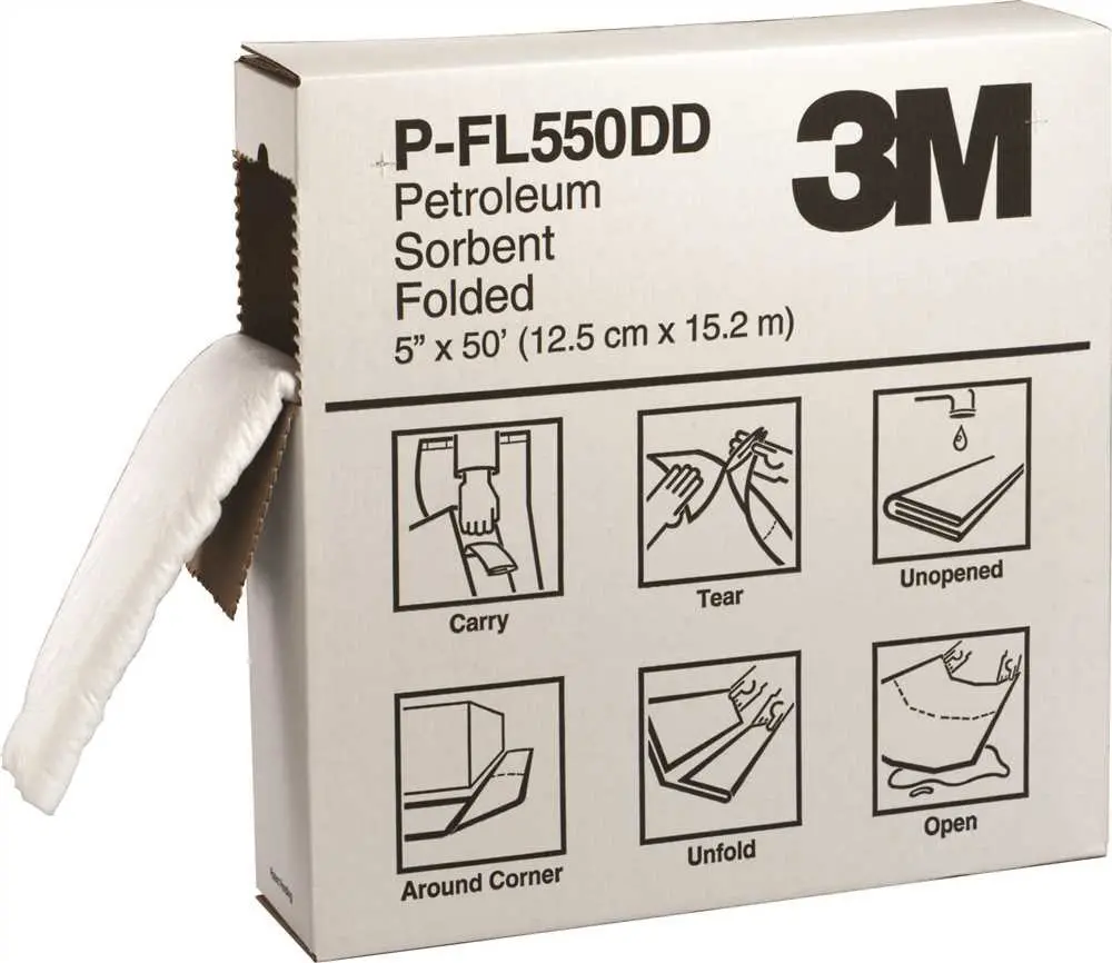 3M&Trade; Petroleum Sorbent Folded P-Fl550dd-T-F2001-07173(Aad), Environmental Safety Product, High Capacity 1