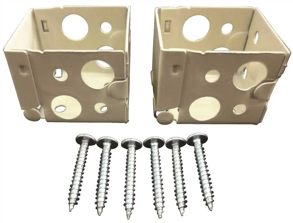 Installion Bracket For 1 In. Aluminum-Premium Metal, White 1