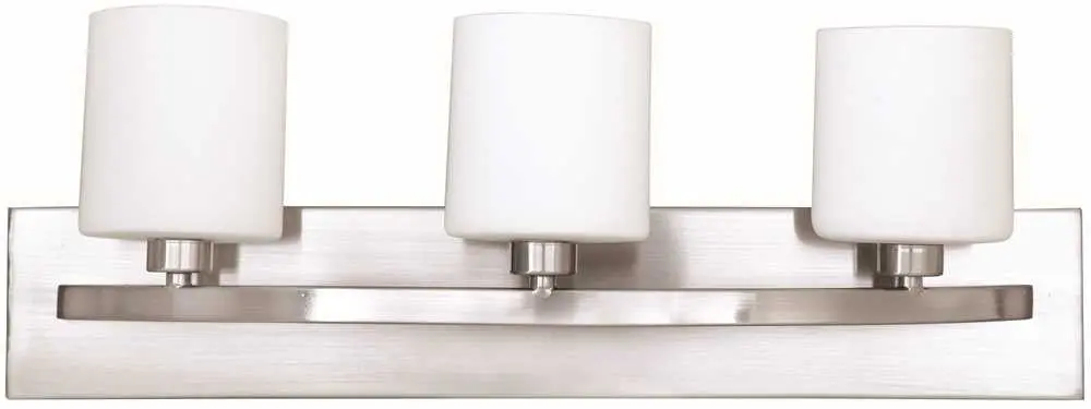 Vanity Fixture 3 Light Brushed Nickel Includes 3 X 40 Watt Halogen G9 Base Lamps 1
