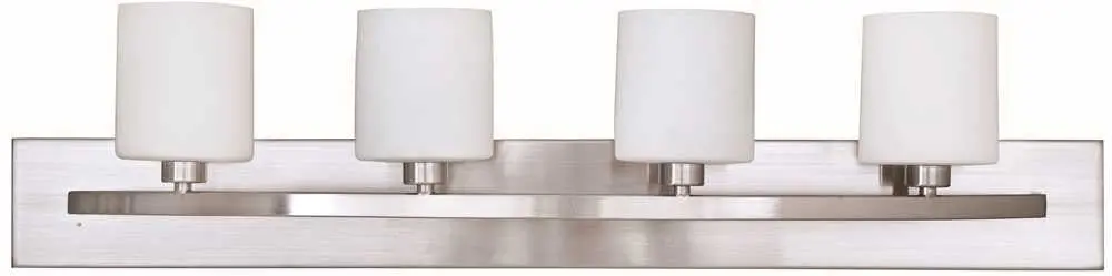 Vanity Fixture 4 Light Brushed Nickel Includes 4 X 40 Watt Halogen G9 Base Lamps 1