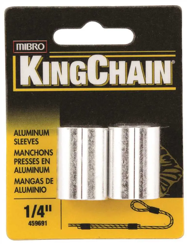 Aluminum Sleeve, 1-4 In., 2 Per Card 1