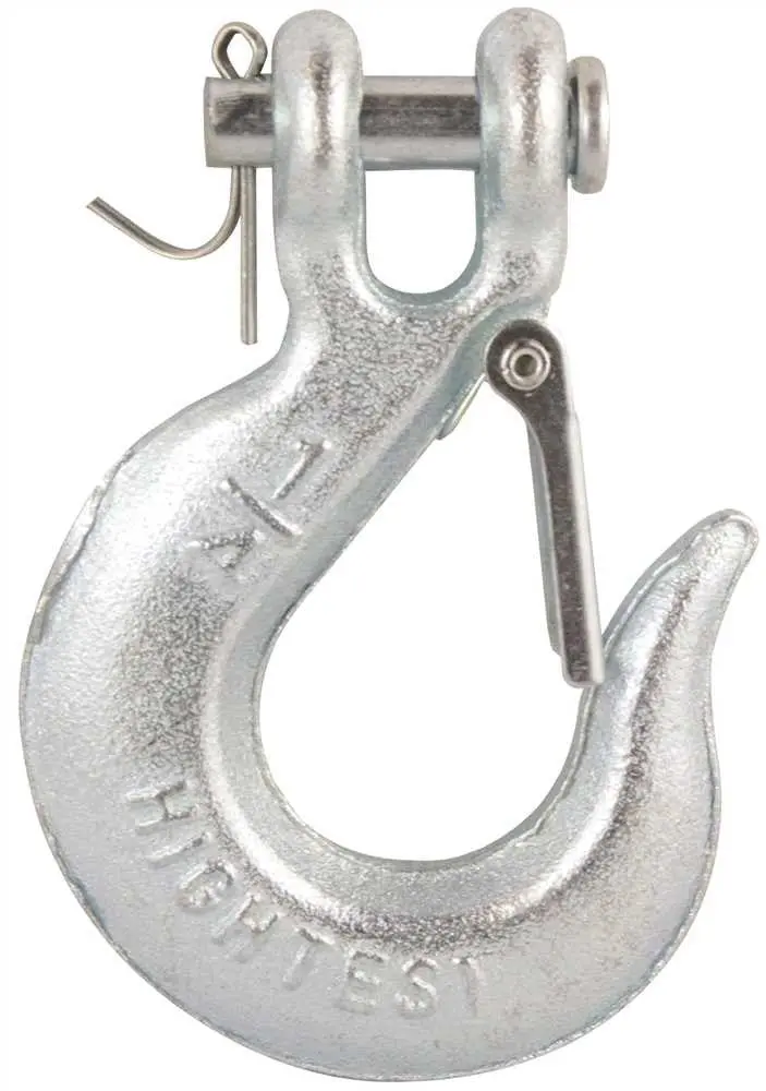 Slip Hook-Clevis With Safety Latch, 1-4 In. 1