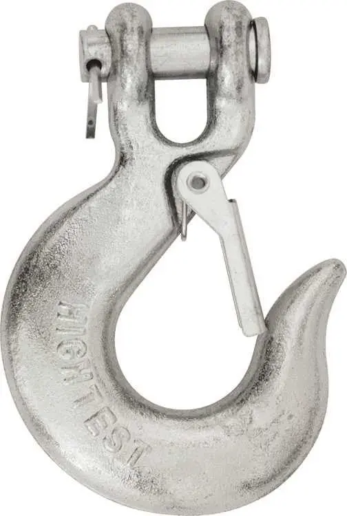 Slip Hook-Clevis With Safety Latch, 3-8 In. 1