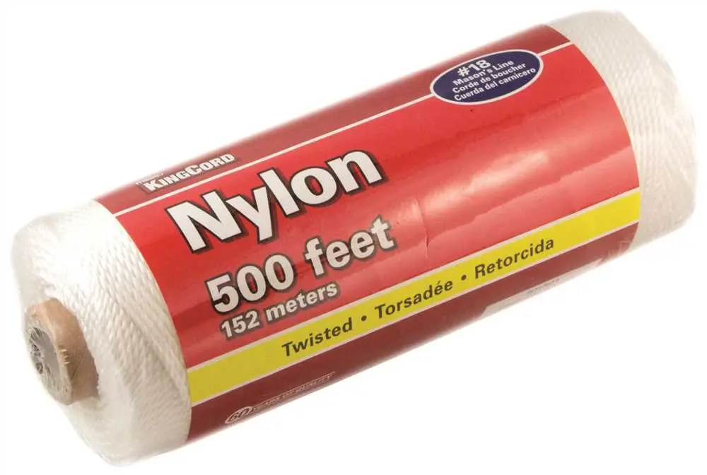 Nylon Twisted Mason Line, White, #18 X 500 Ft. 1