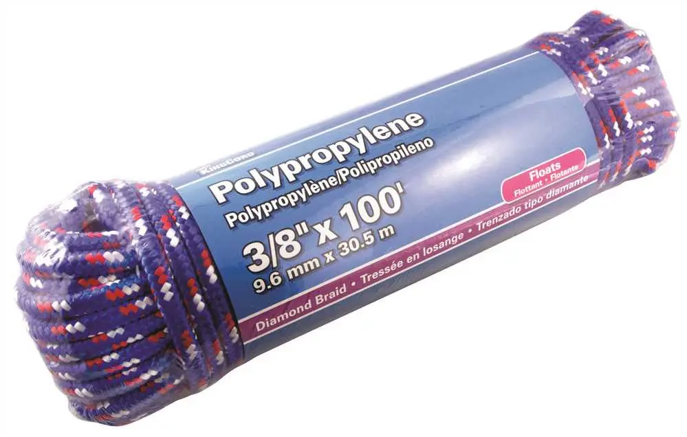 Polypropylene Diamond Braid, 3-8 In. X 100 Ft. 1