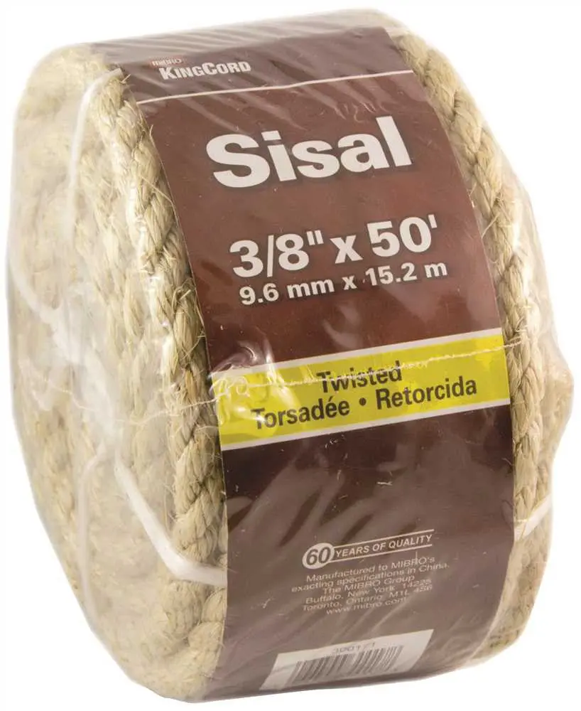 Sisal Twisted, Natural, 3-8 In. X 50 Ft. 1