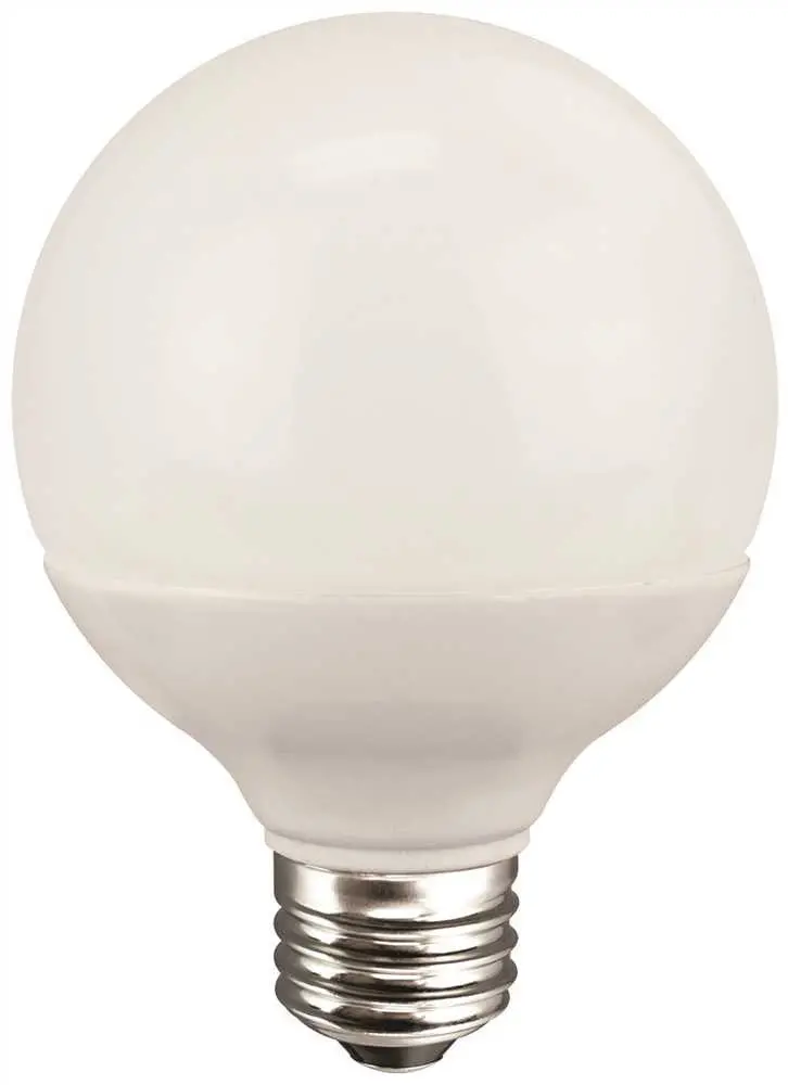 Tcp 5 Watt G25 Led Lamp, Globe, Dimmable, Frosted, Candelabra Base, 300 Lumens, 2700K 1