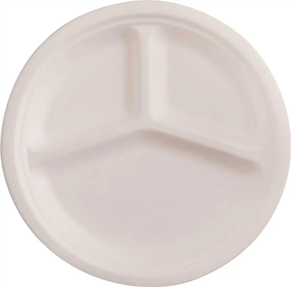 Renown&Reg; Select Plate Compostable 10" 3 Compartment 500 Per Case 1