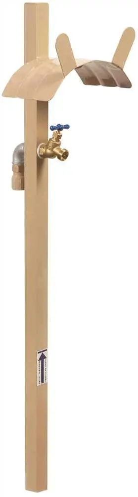 Liberty Garden Hose Stand With Bib, Pvc Hose Adapter, Tan 1