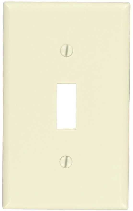 Leviton Decora Toggle Switch Wallplate, 1-Gang, Standard, Light Almond 1