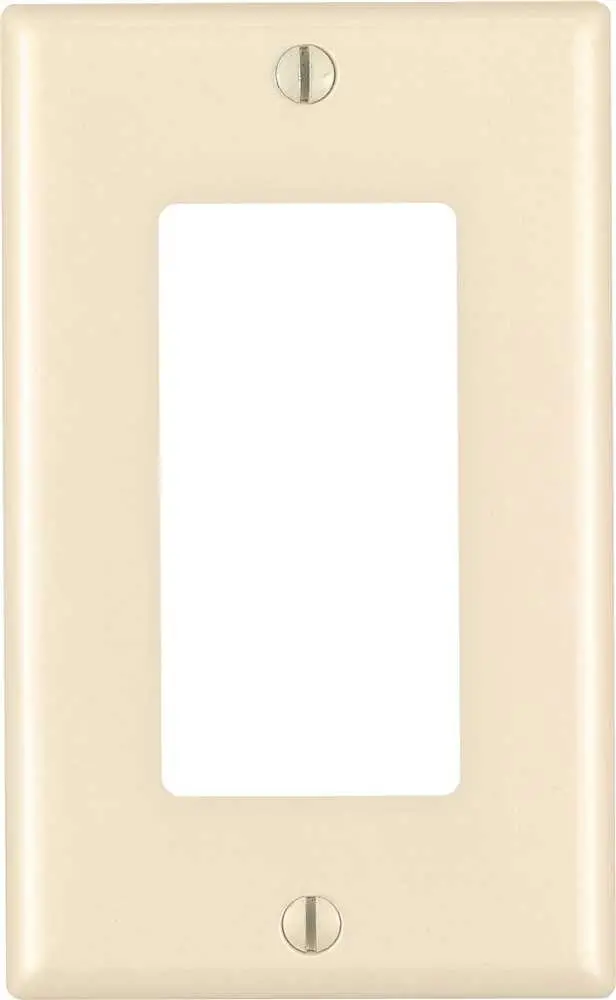 Leviton Decora Rocker Switch Wallplate, 1-Gang, Standard, Light Almond 1
