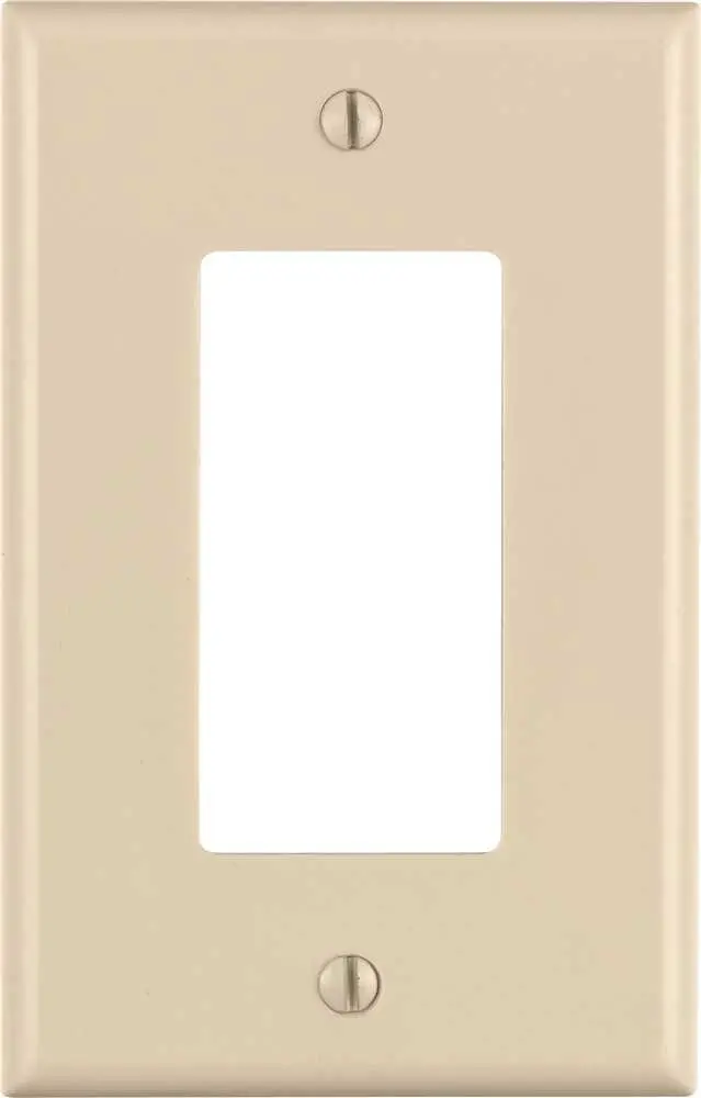 Leviton Decora Rocker Switch Wallplate, 1-Gang, Midway, Light Almond 1