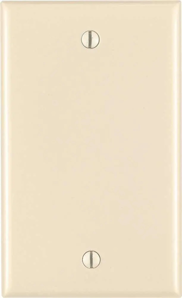 Leviton Blank Wallplate, 1-Gang, Standard, Light Almond 1