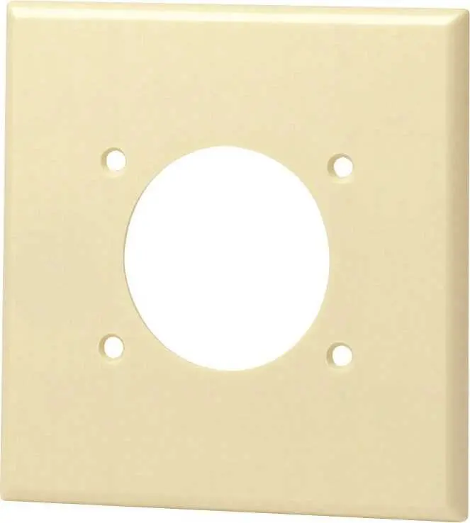 Leviton Dual Receptacle Wallplate, 2-Gang, Standard, Light Almond 1