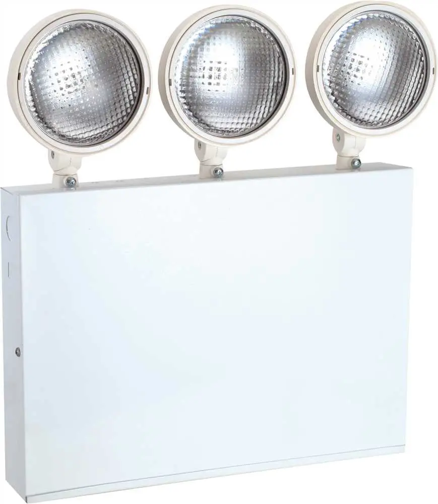 Monument Emergency Light With 3 Adjustable Head, Ul Listed, Suitable For Damp Locations 1