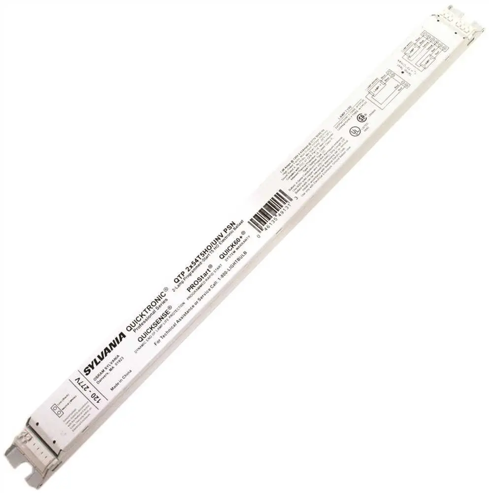 Sylvania Quicktronic Professional Electronic Ballast For Two 54 Watt T5 High Output Lamp, No Leads, Qtp2x54t5hounvpsnnl 1