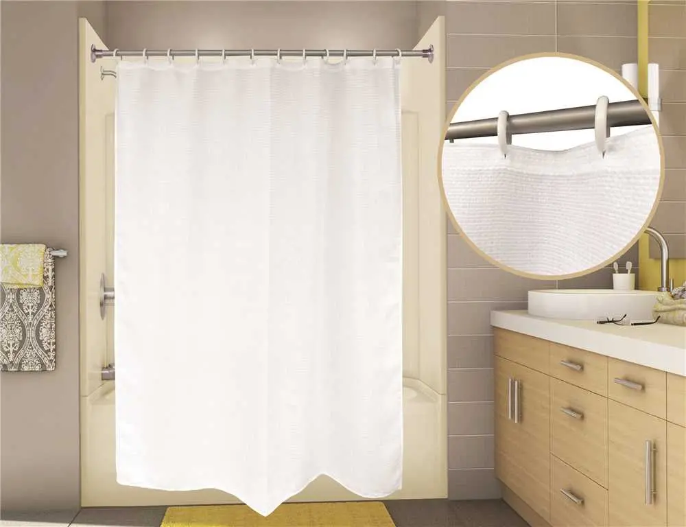 Premier Waffle Shower Curtain, 6 Ft. X 6 Ft., White 1