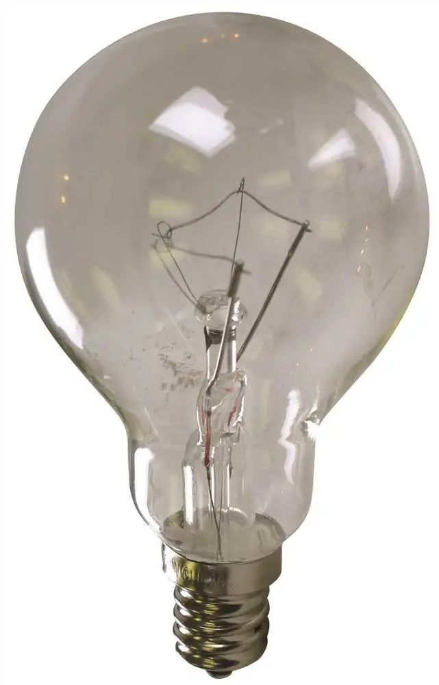 Satco Incandescent Lamp A15, 60 Watt, 120 Volt, Candelabra Base, Clear, 1,000 Average Rated Hours, 10 Per Box 1