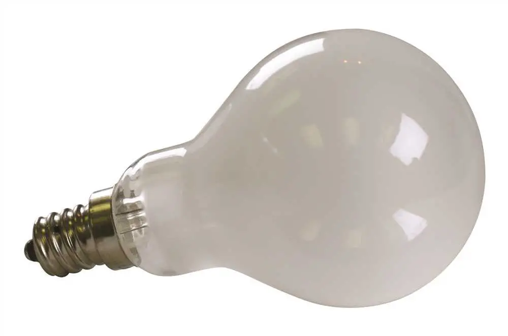 Satco Incandescent Lamp A15, 60 Watt, 120 Volt, Candelabra Base, Frost, 1,000 Average Rated Hours, 10 Per Box 1