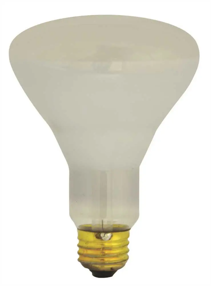 Satco Incandescent Reflector Lamp Br30, 65 Watt, 120 Volt, Medium Base, Frost, 2,000 Average Rated Hours, 12 Per Box 1