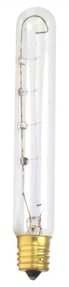 Satco Incandescent Exit Lamp T6 1-2, 20 Watt, 130 Volt, Intermediate Base, Clear, 1,500 Average Rated Hours, 25 Per Box 1