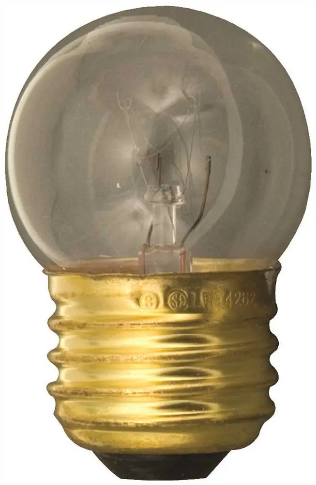 Satco Incandescent Night Light Lamp S11, 7.5 Watt, 120 Volt, Medium Base, Clear, 2,500 Average Rated Hours, 25 Per Box 1