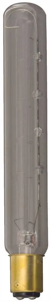 Satco Incandescent Exit Lamp T6 1-2, 25 Watt, 130 Volt, Dc Bay, Clear, 1,500 Average Rated Hours, 10 Per Box 1