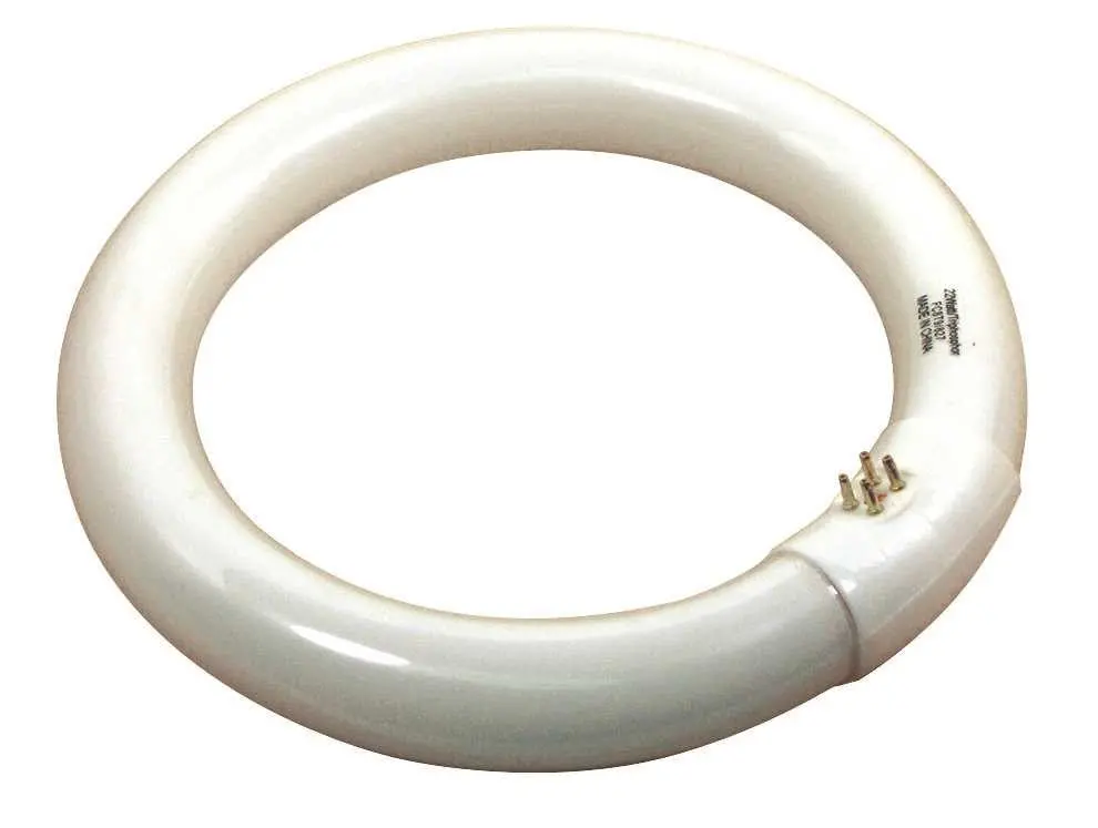 Satco Compact Fluorescent Lamp T9 Circline, 3000K, 52 Cri, 4-Pin, 8 In., 22 Watt, 12,000 Average Rated Hours, 12 Per Case 1