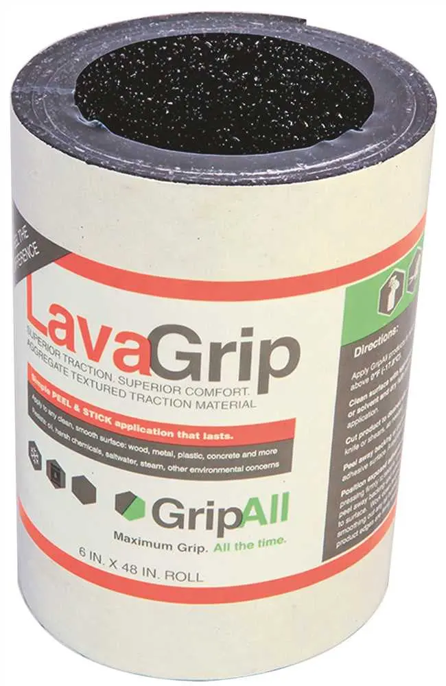 Gripall&Trade; Lavagrip&Reg; Traction Control Roll, Black, 6X48 In. 1