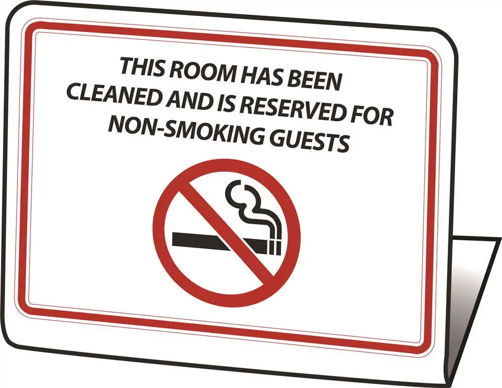 Hy-Ko Products&Reg; "This Room Is Reserved As A Non-Smoking Room" Easel, 50 Per Pack 1