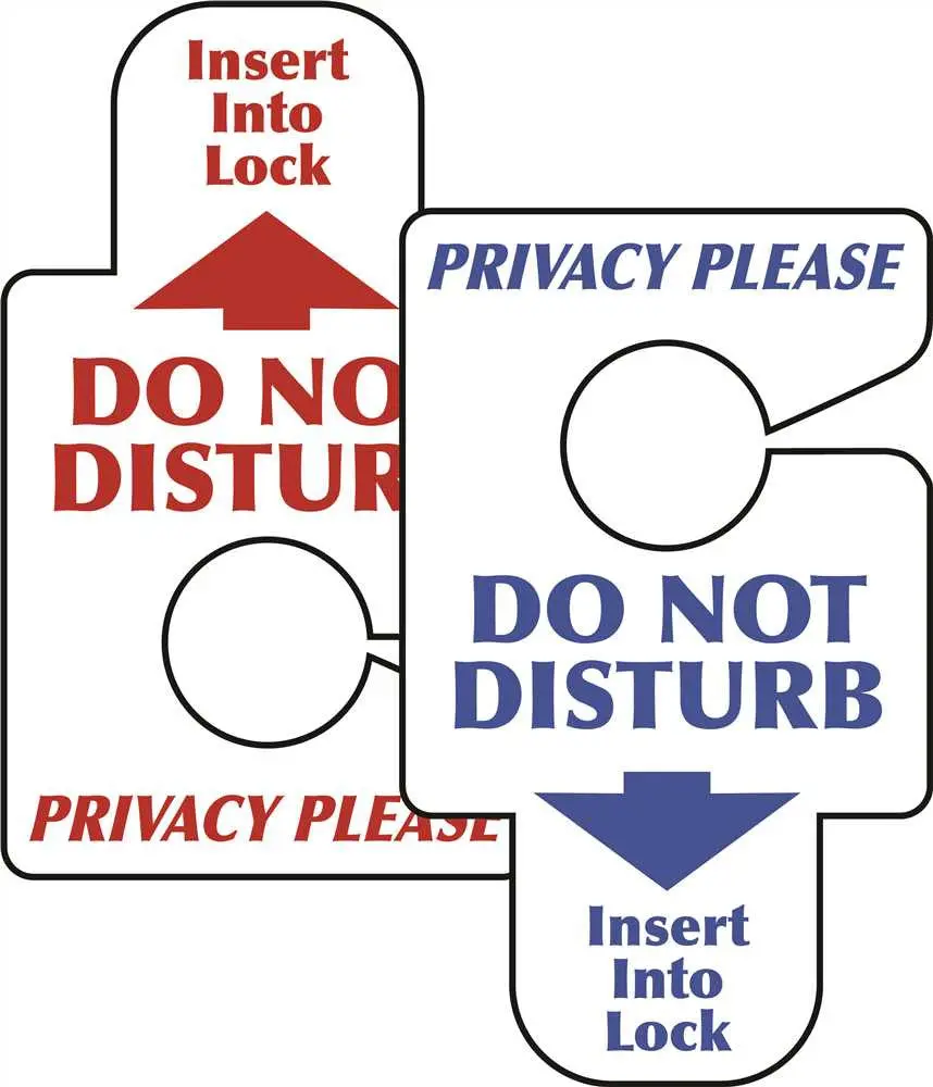Hy-Ko Products&Reg; "Do Not Disturb-Privacy Please" Door Insert, 50 Per Pack 1