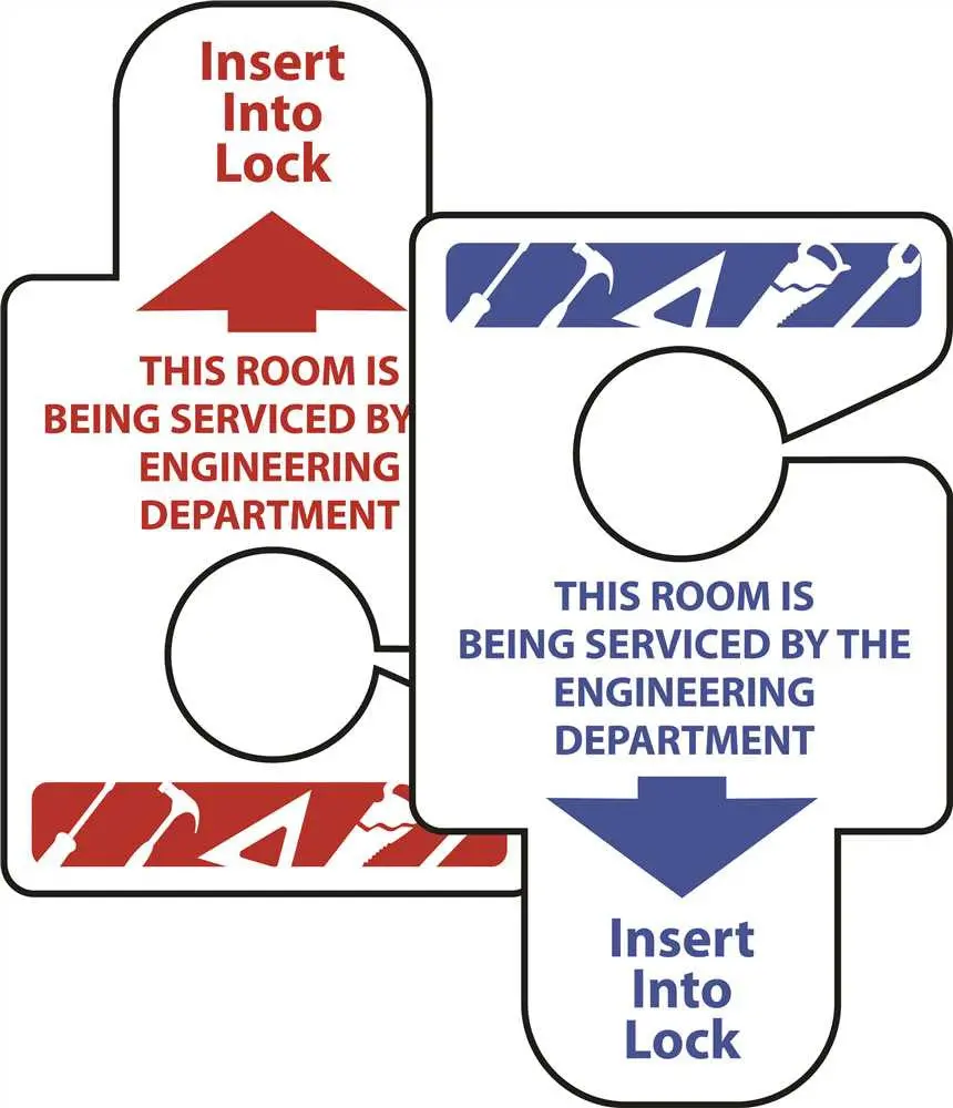 Hy-Ko Products&Reg; "Engineering Is Servicing This Room" Insert, 50 Per Pack 1