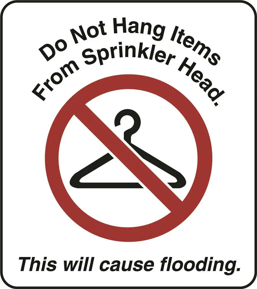 Hy-Ko Products&Reg; "Don't Hang Items On Sprinkler" Placard, 25 Per Pack 1