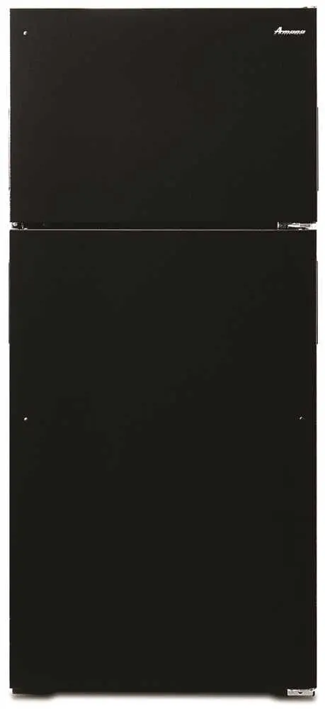 Amana&Reg; 16 Cu. Ft. Top-Freezer Refrigerator, Black, Reversible Door 1