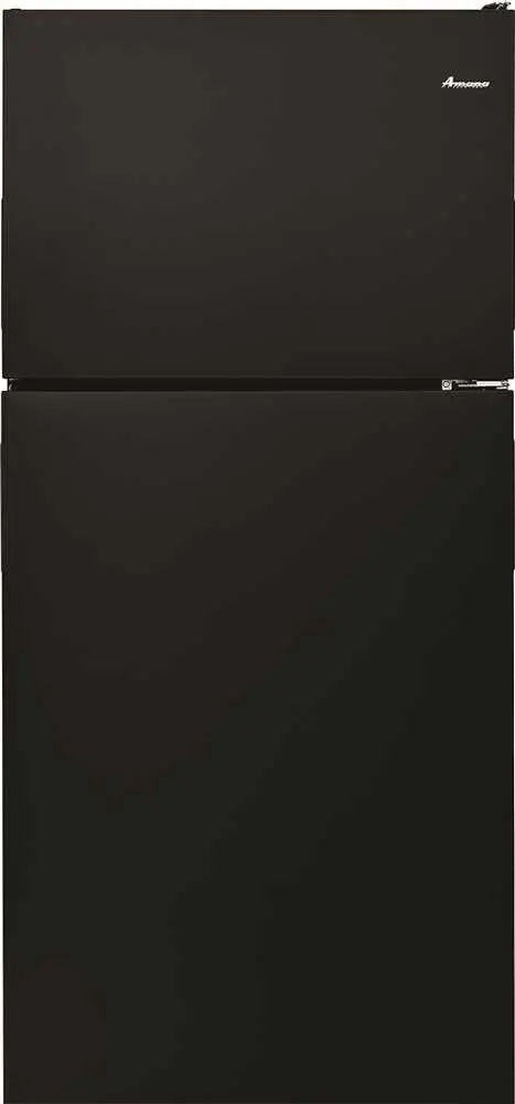 Amana&Reg; 18 Cu. Ft. Top-Freezer Refrigerator, Black, Reversible Door 1