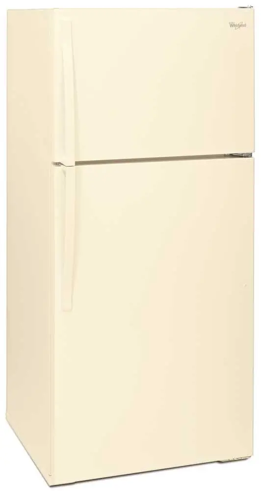 Whirlpool&Reg; 14.3 Cu. Ft. Top-Freezer Refrigerator, Bisque, Reversible Door 1