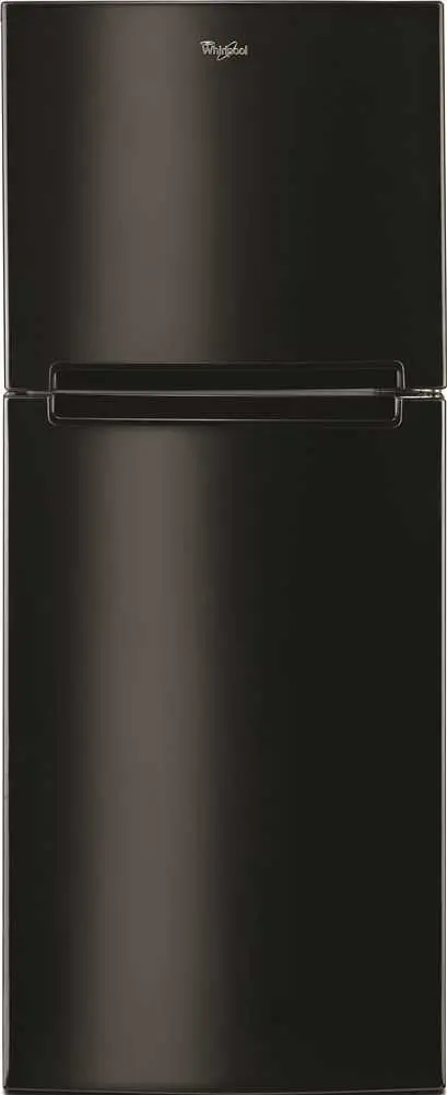 Whirlpool&Reg; 11 Cu. Ft. Top-Freezer Refrigerator, Black, Reversible Door 1