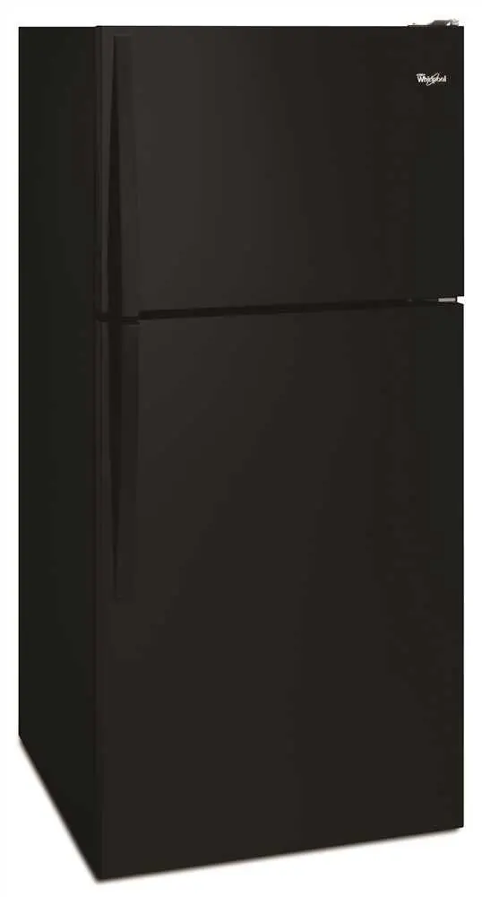 Whirlpool&Reg; 18 Cu. Ft. Top-Freezer Refrigerator, Black, Reversible Door 1