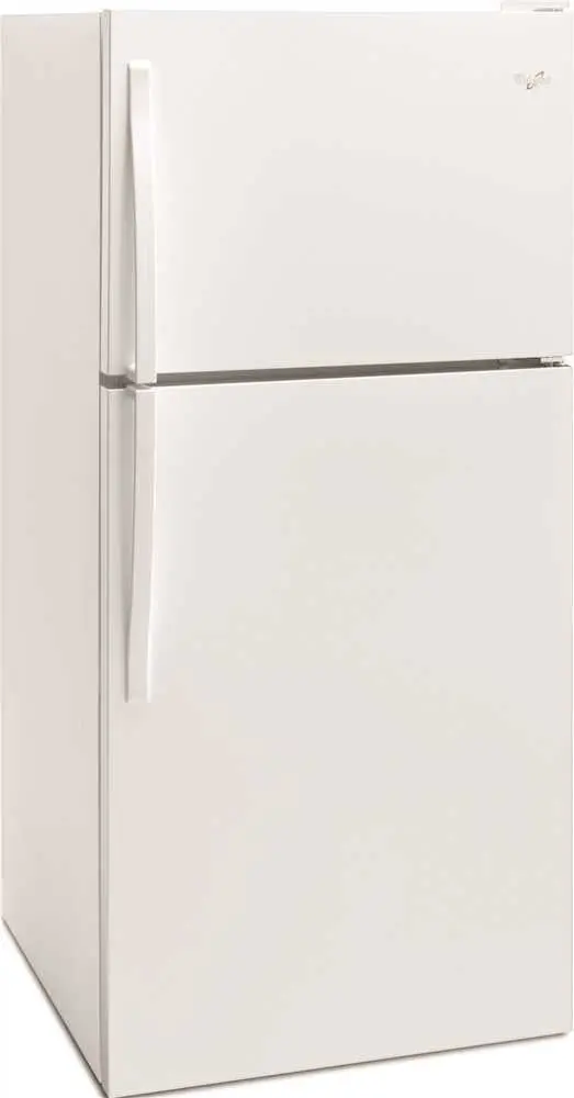 Whirlpool&Reg; 18.2 Cu. Ft. Top-Freezer Refrigerator, White, Reversible Door 1