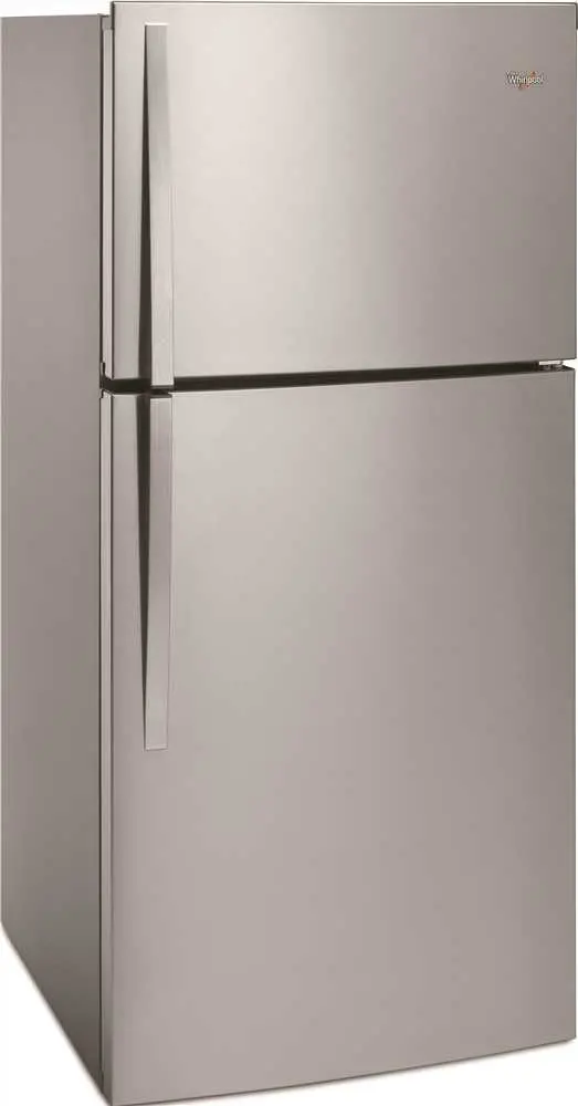 Whirlpool&Reg; 19.2 Cu. Ft. Top-Freezer Refrigerator, Stainless Steel, Reversible Door 1