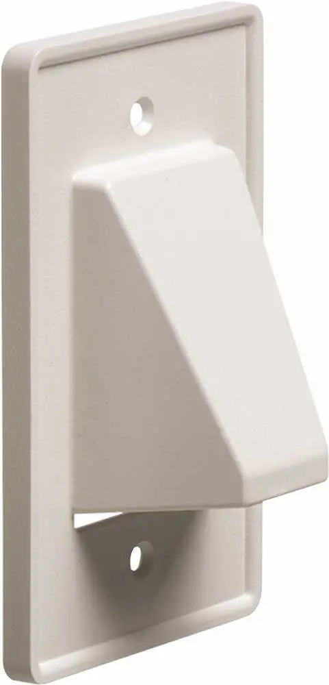 Arlington The Scoop&Trade; Single-Gang Reversible Cable Entrance Plate For Low Voltage, White 1