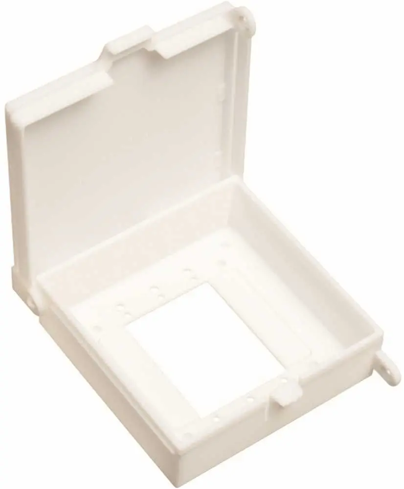 Arlington Exterior Keypad Enclosure With Clear Cover, 5 X 5 X 1-1-2 In., White 1