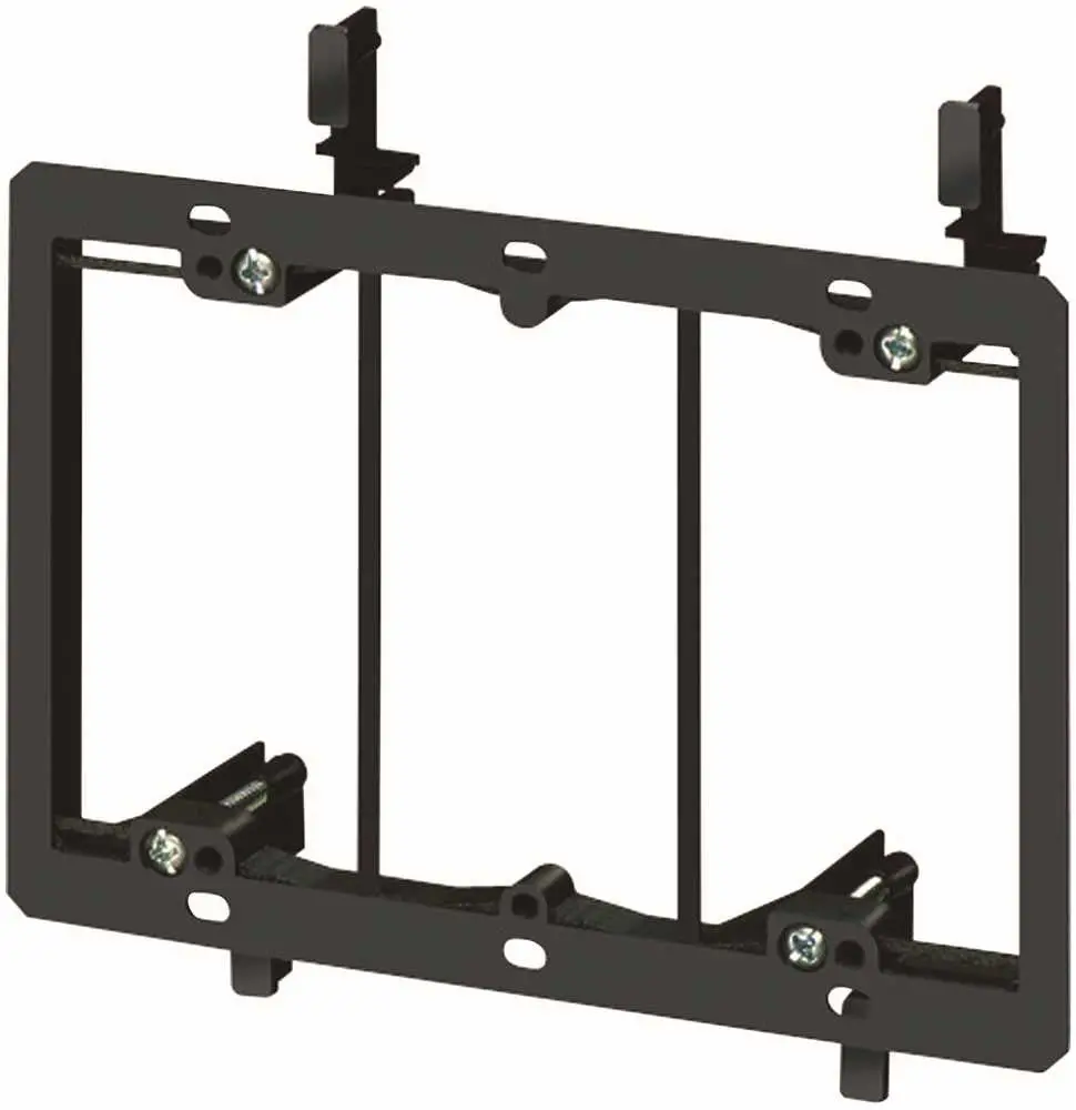 Arlington Low Voltage Mounting Bracket For Existing Construction, 3-Gang, Black 1